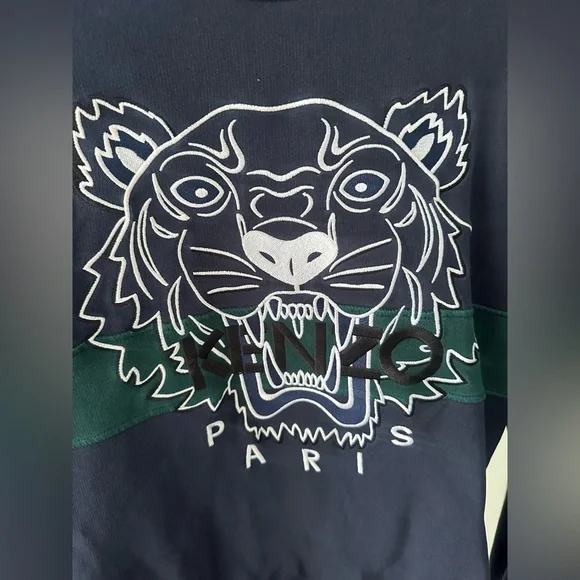 Kenzo - Dark Blue Tiger Sweater - XS